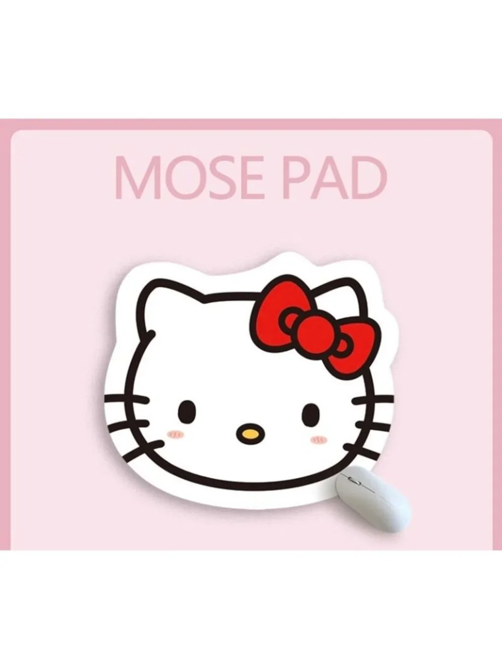 Cute Kitty Face Mouse Pad Kawaii Desk Pad Non Slip Mouse Mat